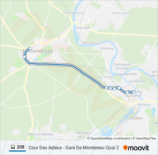 208 Route Schedules Stops Maps Champ De Mars Updated