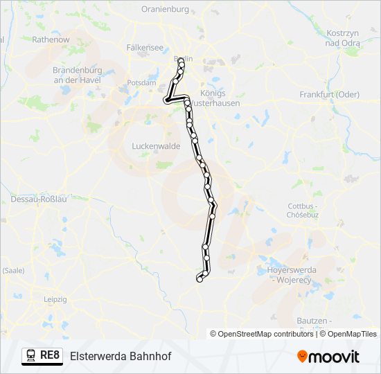 Re8 Route Schedules Stops Maps Elsterwerda Bahnhof Updated