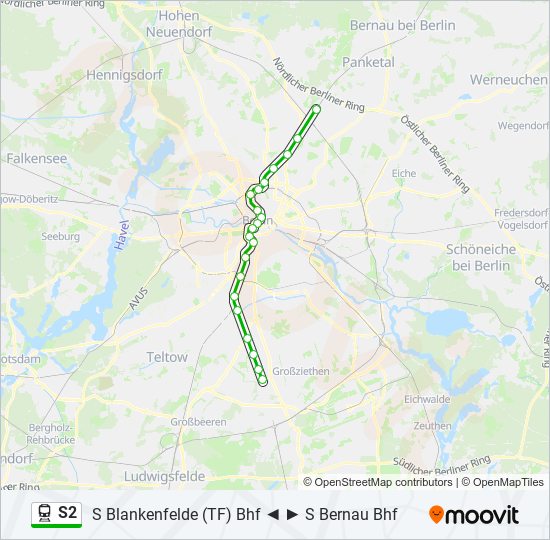 s2 Route Fahrpläne Haltestellen Karten S Karow Bhf Aktualisiert