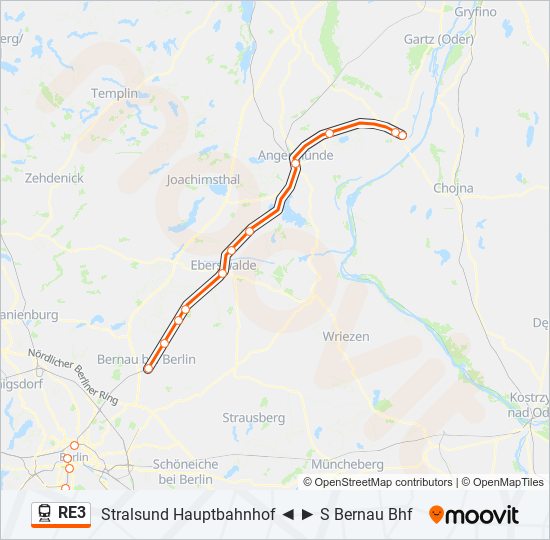 Re Route Schedules Stops Maps Schwedt Bahnhof Updated