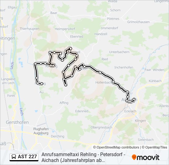 Ast Route Schedules Stops Maps Rehling Rathaus Updated