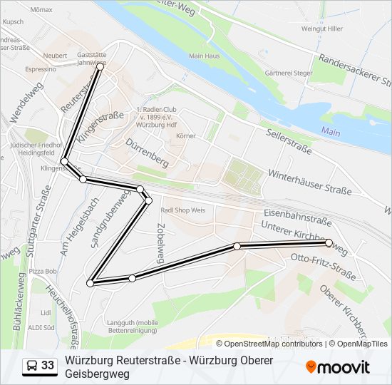 Route Fahrpl Ne Haltestellen Karten W Rzburg Reuterstra E