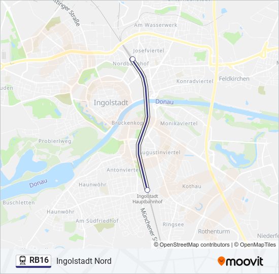 Rb Route Fahrpl Ne Haltestellen Karten Ingolstadt Nord