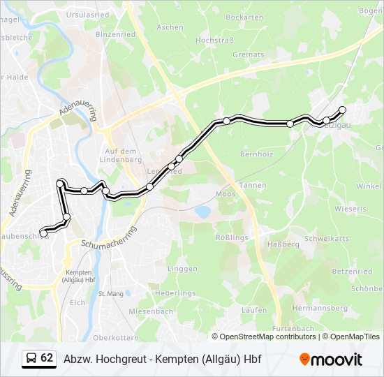 Route Schedules Stops Maps Kempten M Lochb Str Haub Updated