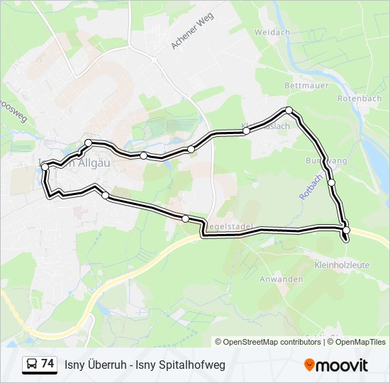 74 Route Schedules Stops Maps Isny Kurhaus Busbhf Updated