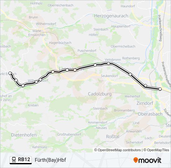 Rb Route Fahrpl Ne Haltestellen Karten F Rth Bay Hbf Aktualisiert