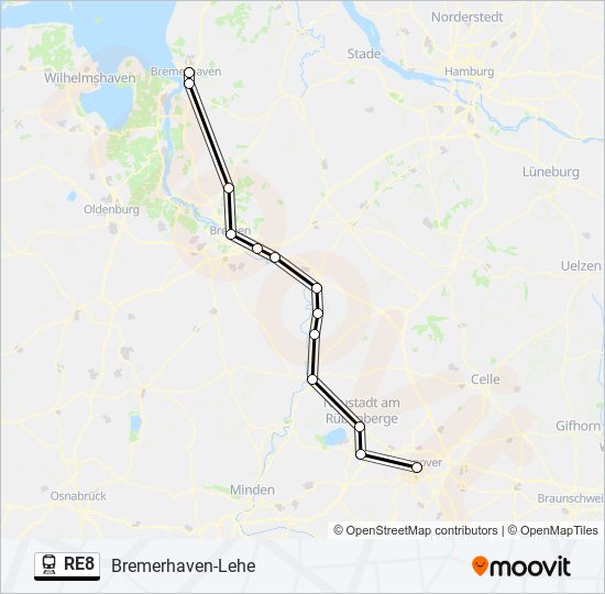 Re Route Schedules Stops Maps Bremerhaven Lehe Updated