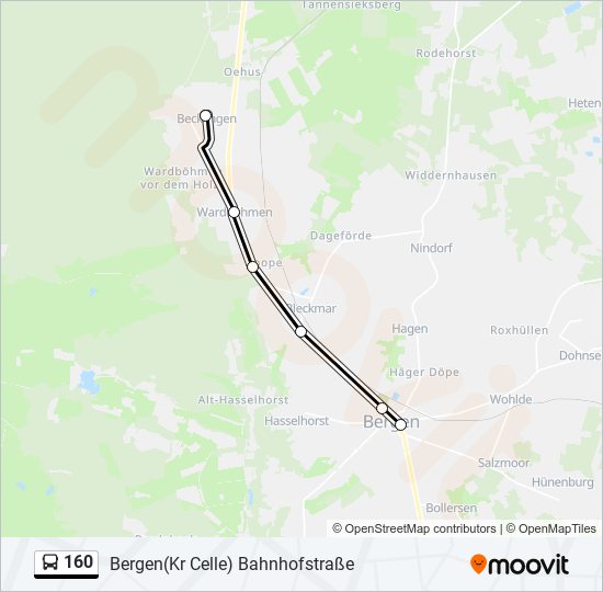 160 Route Schedules Stops Maps Bergen Kr Celle Bahnhofstraße