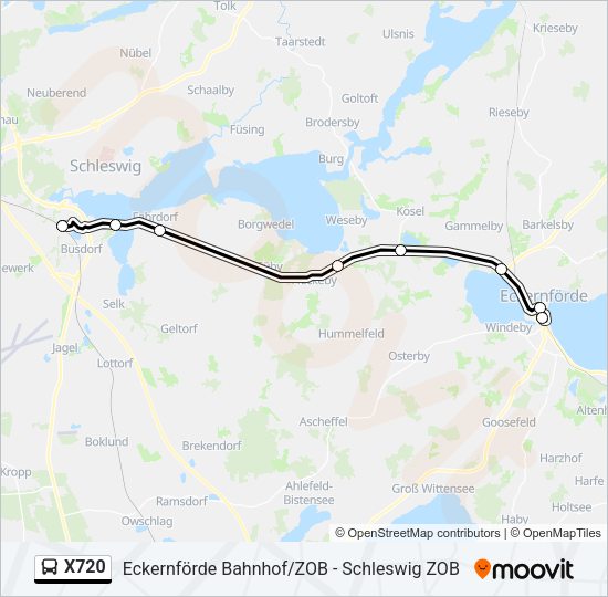 X720 Route Schedules Stops Maps Schleswig Bahnhof Updated