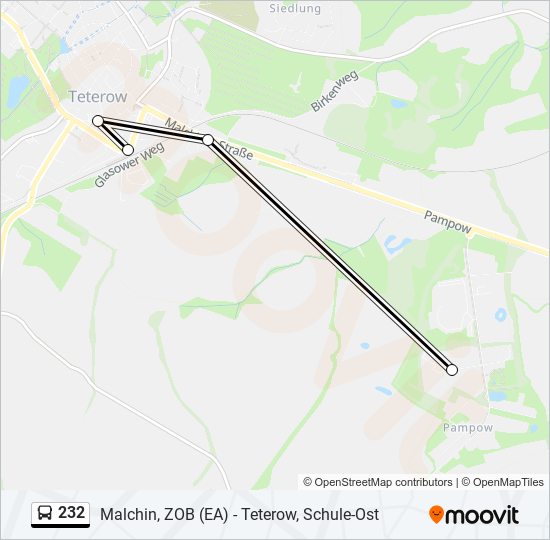 232 Route Schedules Stops Maps Teterow Bahnhof Updated