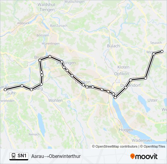 Sn Route Schedules Stops Maps Aarauoberwinterthur Updated