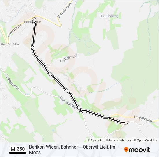 Route Fahrpl Ne Haltestellen Karten Berikon Widen Bahnhof