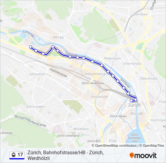 17 Route Schedules Stops Maps Zürich WerdhölzliZürich