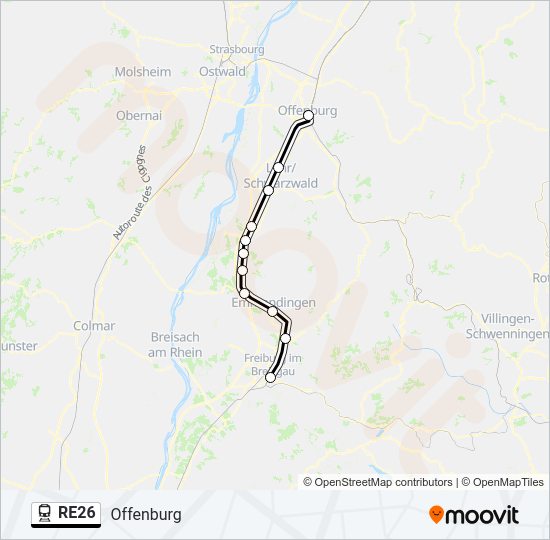 Re26 Route Schedules Stops Maps Offenburg Updated