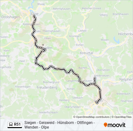 R51 Route Schedules Stops Maps Olpe Zob Bstg 10 Updated