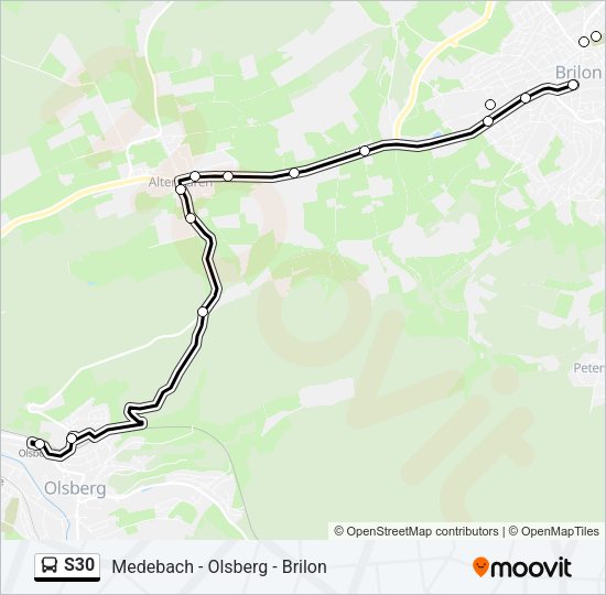 S Route Schedules Stops Maps Olsberg Bahnhof D Updated