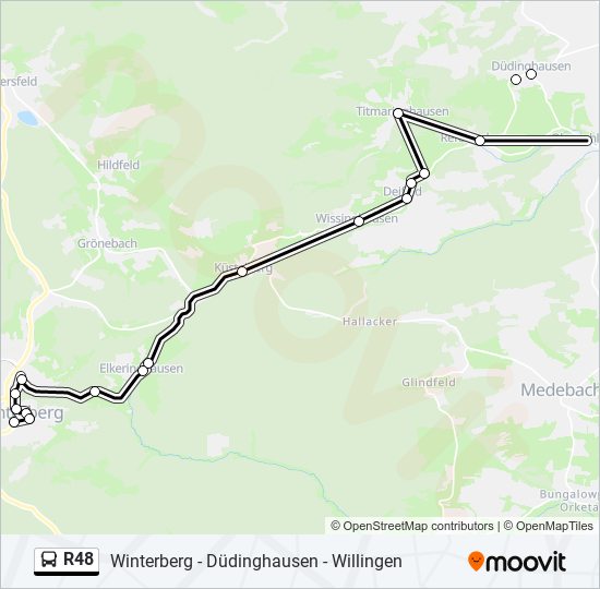 R Route Schedules Stops Maps Winterberg G Nninghauser Str