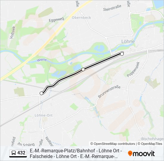 432 Route Schedules Stops Maps Löhne Ort Updated