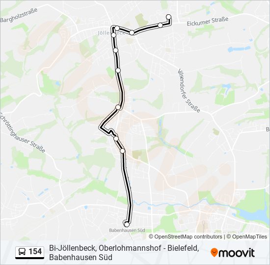 154 Route Schedules Stops Maps Bielefeld Babenhausen Süd Updated