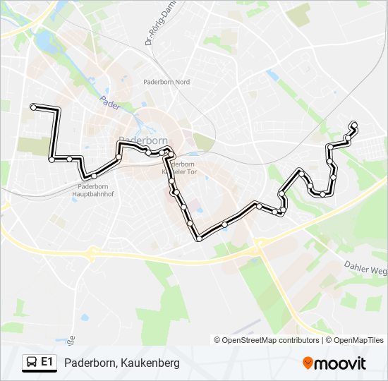 E Route Schedules Stops Maps Paderborn Kaukenberg Updated