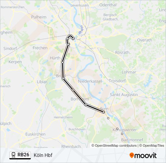 Rb Route Fahrpl Ne Haltestellen Karten K Ln Hbf Aktualisiert