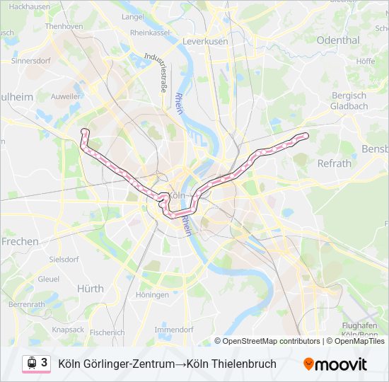 3 Route Fahrpläne Haltestellen Karten Köln Görlinger Zentrum