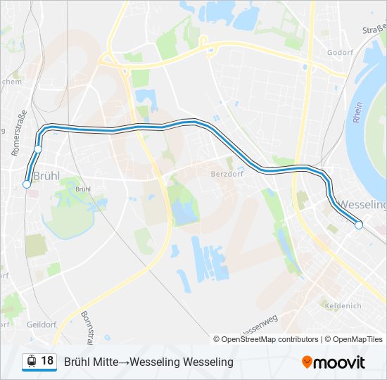 18 Route Schedules Stops Maps Brühl MitteWesseling Wesseling