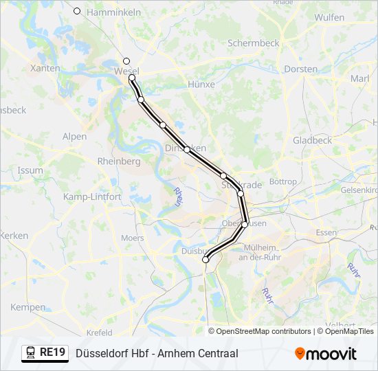 Re19 Route Schedules Stops Maps Duisburg Hbf Updated