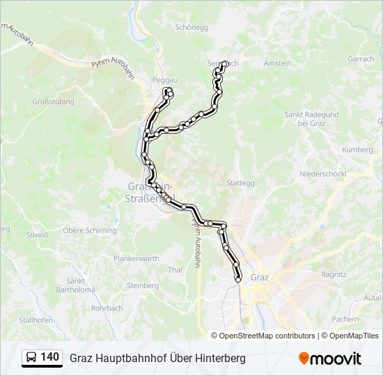 140 Route Fahrpläne Haltestellen Karten Hauptbahnhof Aktualisiert