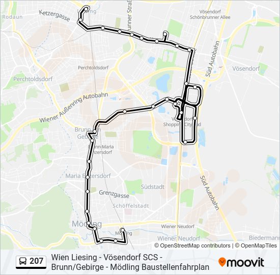 Route Fahrpl Ne Haltestellen Karten M Dling Bhf Via Scs