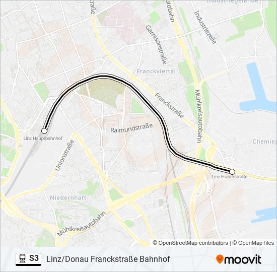 S Route Schedules Stops Maps Linz Donau Franckstra E Bahnhof