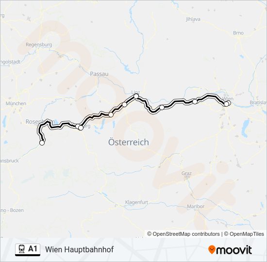 A Route Fahrpl Ne Haltestellen Karten Wien Hauptbahnhof