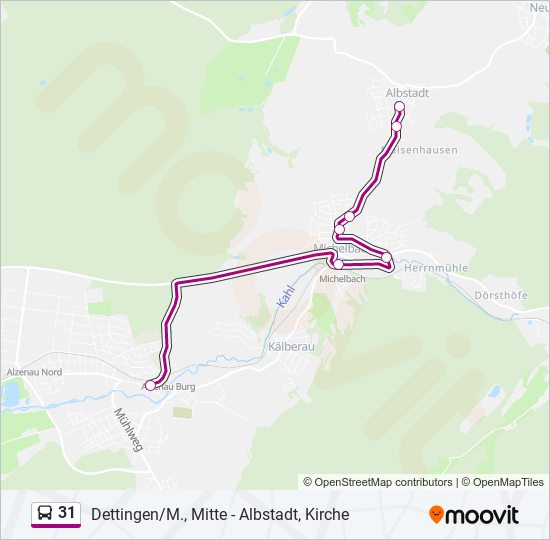 Route Fahrpl Ne Haltestellen Karten Alzenau City Bus