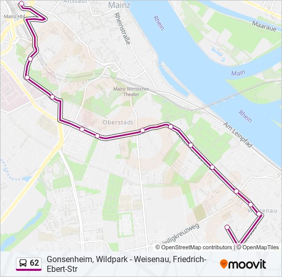 Route Fahrpl Ne Haltestellen Karten Mainz Hauptbahnhof