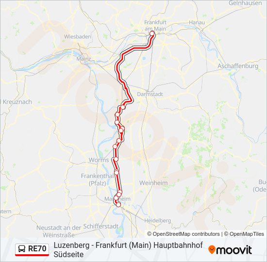 Re Route Fahrpl Ne Haltestellen Karten Mannheim Hbf