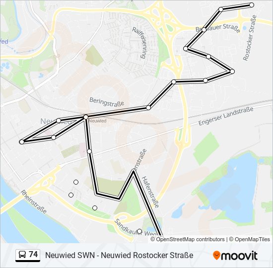 74 Route Schedules Stops Maps Neuwied Rostocker Straße Updated