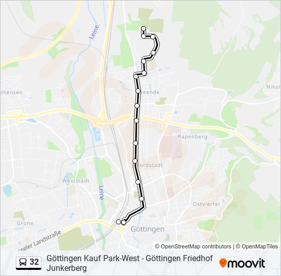 32 Route Fahrpläne Haltestellen Karten Bahnhof Aktualisiert