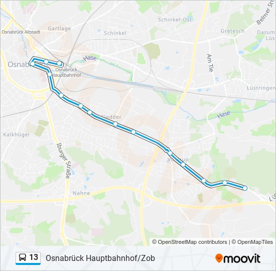 Route Fahrpl Ne Haltestellen Karten Osnabr Ck Hauptbahnhof Zob