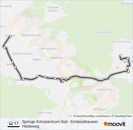 Route Fahrpl Ne Haltestellen Karten Springe Schulzentrum Nord