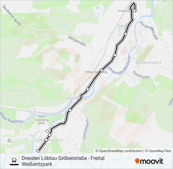 Route Schedules Stops Maps Freital Bahnhof Deuben Updated