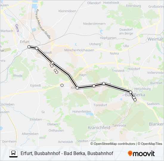 235 Route Fahrpläne Haltestellen Karten Bad Berka Busbahnhof