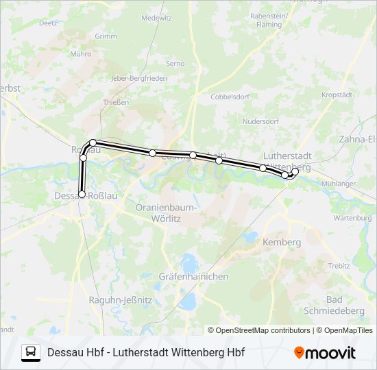 Rb Route Fahrpl Ne Haltestellen Karten Dessau Hbf Aktualisiert