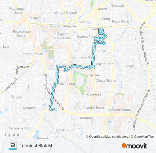 Rute Jak102 Jadwal Pemberhentian Peta Terminal Blok M Diperbarui