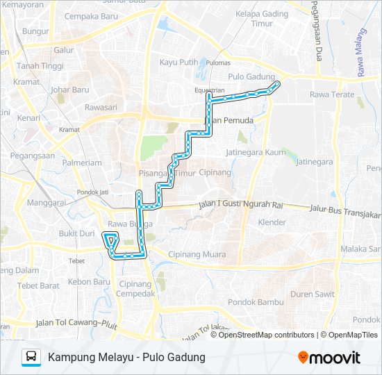 Rute Jak41 Jadwal Pemberhentian Peta Pulo Gadung Diperbarui