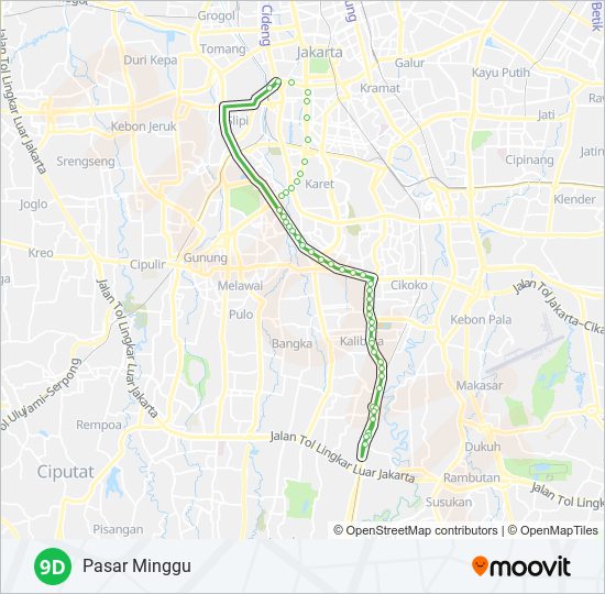 Rute 9d Jadwal Pemberhentian Peta Pasar Minggu Diperbarui