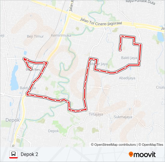 Rute 02 Jadwal Pemberhentian Peta Depok 2 Diperbarui