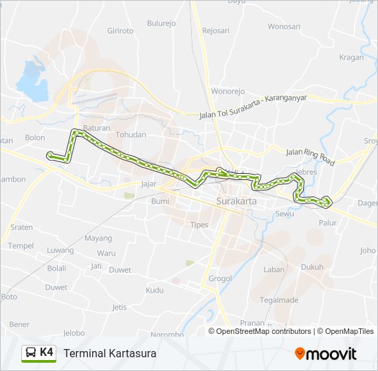 Rute K Jadwal Pemberhentian Peta Terminal Kartasura Diperbarui