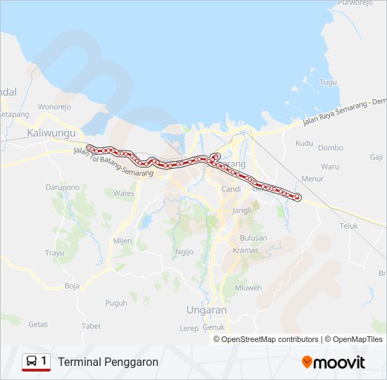 Rute 1 Jadwal Pemberhentian Peta Terminal Penggaron Diperbarui