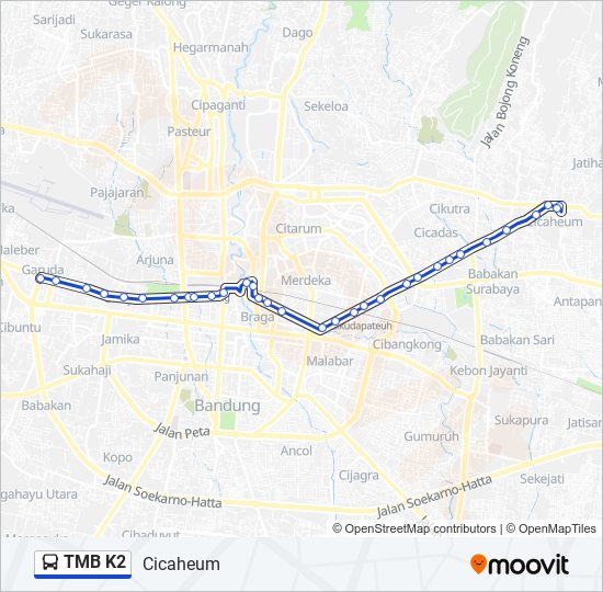 Rute Tmb K Jadwal Pemberhentian Peta Cicaheum Diperbarui