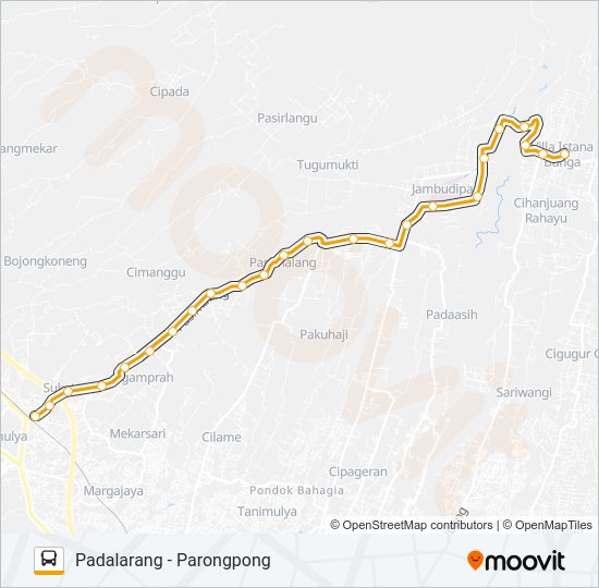 Rute Padalarangparongpong Jadwal Pemberhentian Peta Parongpong